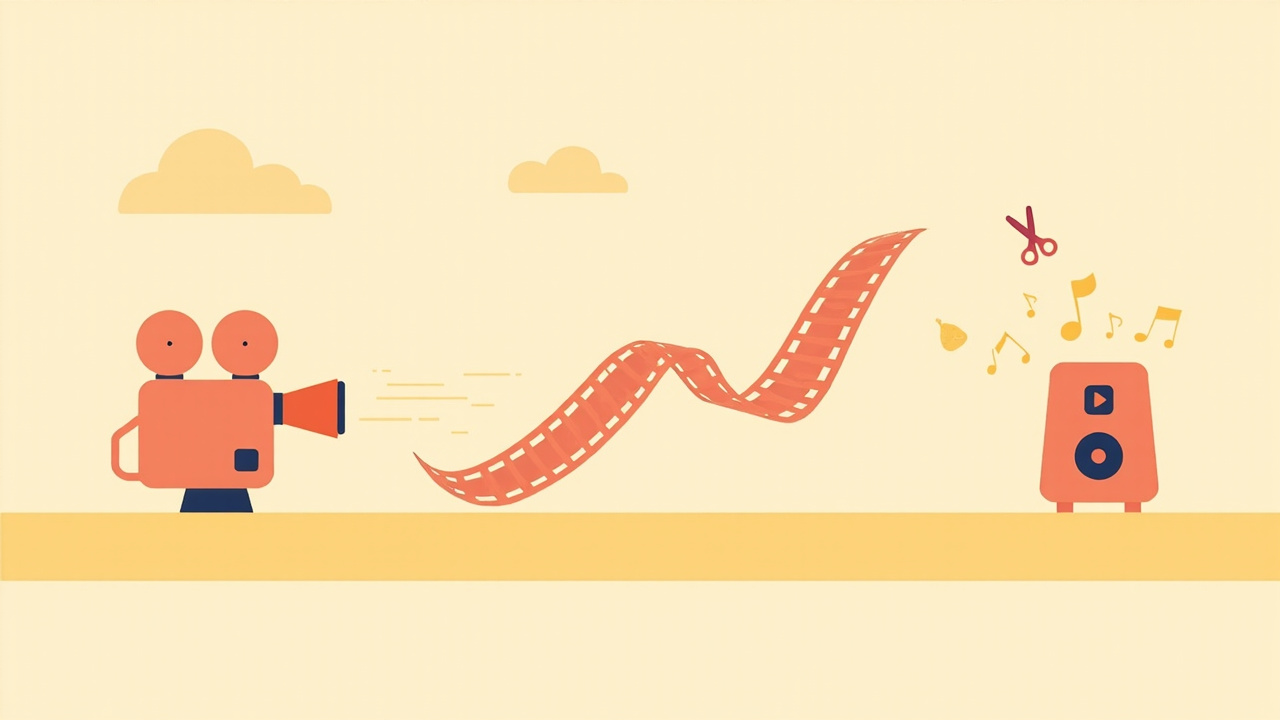 Video production pipeline (illustration)